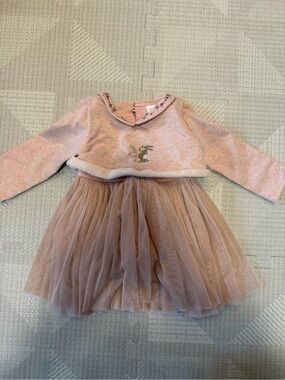 Next Direct Blush Pink Knit Bodice Tulle Skirt Dress